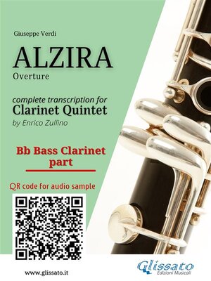 cover image of Bb Bass Clarinet part of "Alzira" for Clarinet Quintet